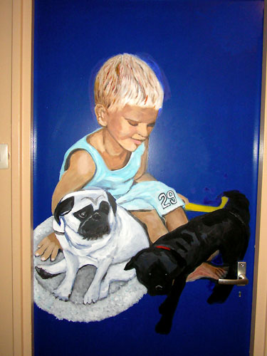 Beschilderde deur